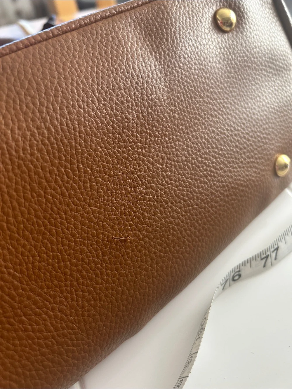 Tignanello Est. 1989 Brown Navy Leather Handbag Plus Shoulder Bag Gold Hardwar